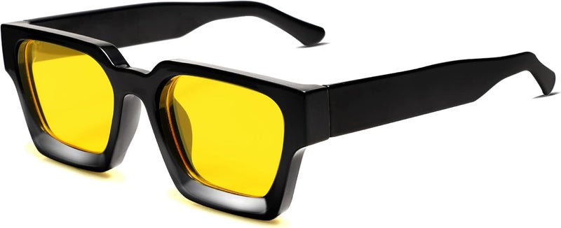 VANLINKER Thick Square Sunglasses for Men Women Retro Chunky Rectangle Shades UV400 Protection VL9731 - Image 1